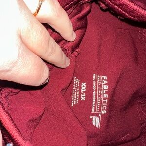 Burgundy fabletic scrubs. Nothing wrong with them just lost a bunch of weight.